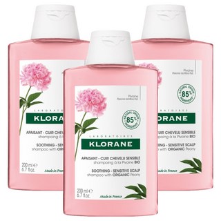 KLORANE 蔻蘿蘭 速效舒敏洗髮精, 200ml, 3瓶