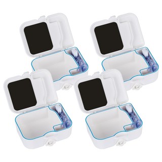 高級型假牙保管盒, 1入, 4個