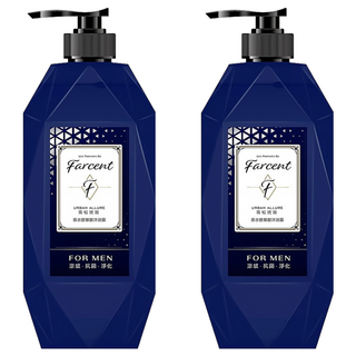 LES PARFUMS DE Farcent 香水 胺基酸沐浴露 雪松琥珀, 780g, 2瓶