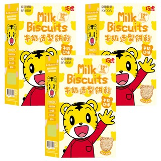 KYODA 京田製菓 韓國 巧虎造型餅乾 12個月以上適用, 牛奶口味, 90g, 3盒