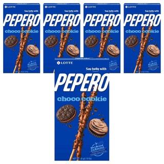 LOTTE 樂天 PEPERO黑餅乾巧克力口味餅乾棒, 32g, 5盒