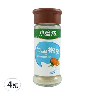 小磨坊 白胡椒鹽, 34g, 4瓶
