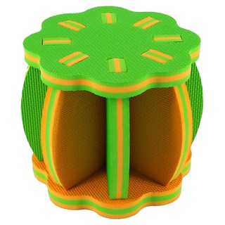 QMAT 南瓜椅, 24cm*21.5cm, 台灣製造, EVA環保材質, 南瓜橘 + 綠色, 1個