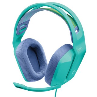 Logitech G 羅技G G335 耳機麥克風 兼容PC、筆電與遊戲主機 翻轉靜音, A00141, 綠色
