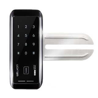SOLITY WELLCOM 玻璃門專用智慧輔助鎖 無把手電子鎖 WG-20, 顧客自行安裝