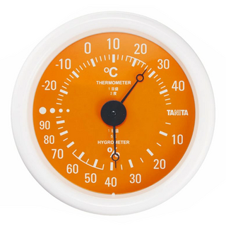 TANITA 塔尼達 指針式溫濕度計 TT-515, 橘色, 1個