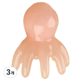 Sel-living 章魚頭皮刮痧按摩器, 粉紅色, 3個