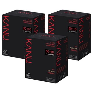 KANU 深焙美式黑咖啡, 1.6g, 60條, 3盒