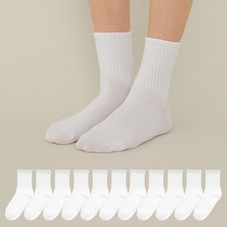 BASE ALPHA ESSENTIALS Easy Line 柔軟聚酯纖維中筒襪 襪子 12雙