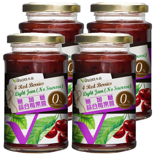 Vilson 米森 無加糖綜合莓果醬 290g, 4罐