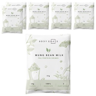 Body Goals 豌豆蛋白飲 綠豆沙,31g,6包,植物性蛋白,無乳糖,方便攜帶