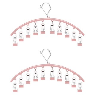 防滑曬衣夾 C448 全長44cm 塑膠, 櫻花粉, 2個