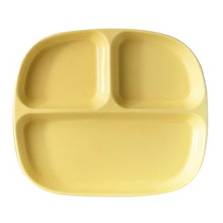 Homely Zakka 北歐風長橢圓型陶瓷分隔 微波爐可用, 22 x 19.5 x 3cm, 奶黃色, 1個