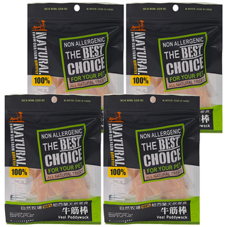 NATURAL FARM 自然牧場 牛筋棒 100%紐西蘭進口零食 無麩質 無任何添加物, 100g, 4包