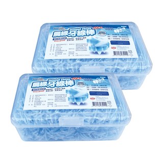 米諾諾扁線牙線棒 深層清潔牙縫 預防蛀牙 攜帶方便, 420支, 2盒, 7cm