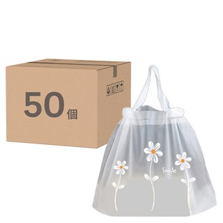Market Gamsung 野花圖案不透明束口包裝袋 中型, 50個裝, 1套