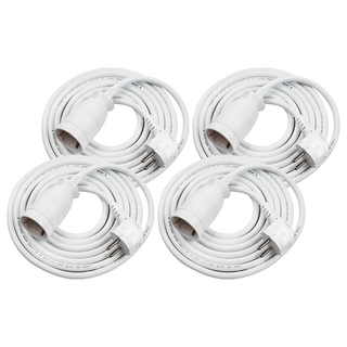 One Stop 高容量1孔電源多孔插座 16A, 3m, 白色, 4個