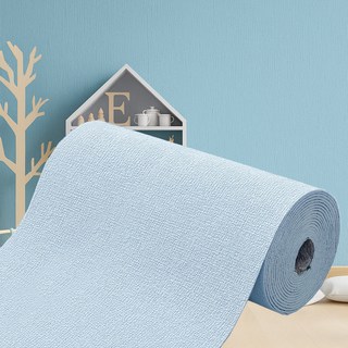 오필리어 접착식 린넨 벽지, 블루