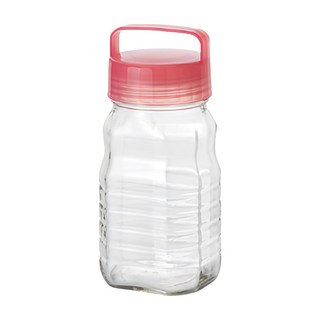 ADERIA 長型醃漬玻璃罐 粉色, 1.2L, 1個