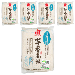 義美 花東種榖 芋香晶米 一等, CNS一等, 1.5kg, 5包