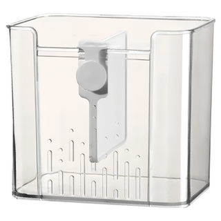 FaSoLa 多用途可移冰箱收納盒 透明 尺寸13.6x9.8x12.5cm, 2組