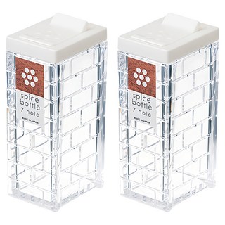 inomata 7孔調味罐-63ml-白色, 2個