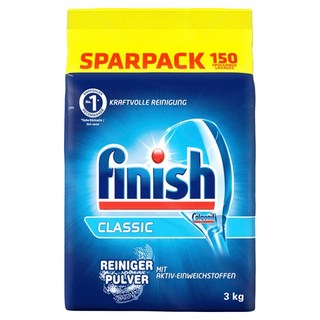 finish 洗碗機清潔粉補充包 原味, 3kg, 1袋