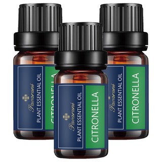 Pavaruni 純單方香茅精油 10ml 三瓶組 | 天然草本 驅蚊 擴香, 3瓶