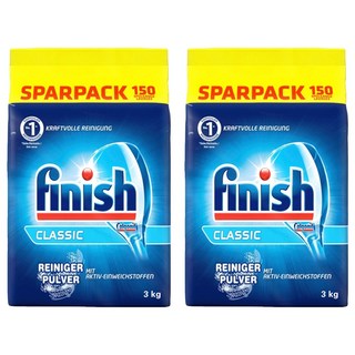 finish 洗碗機清潔粉補充包 原味, 3kg, 2包