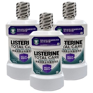LISTERINE 李施德霖 亮白漱口水, 500ml, 3瓶