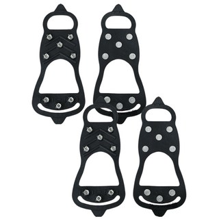 Hanbyul Nara 登山 冰面 防滑 便攜式 8爪冰爪, 黑色