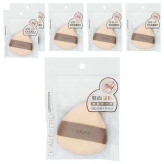 Solone 台灣公司貨 彈力雙面舒芙蕾海綿, 三角飯糰, 6個