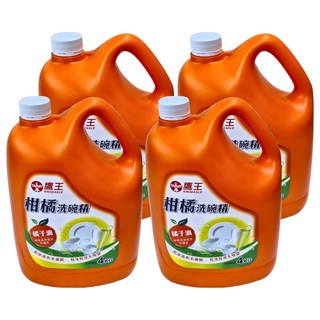 KINGEAGLE 鷹王 柑橘洗碗精 護手潔淨配方 溫和不傷手 中性配方 淡雅清香, 4kg, 4桶