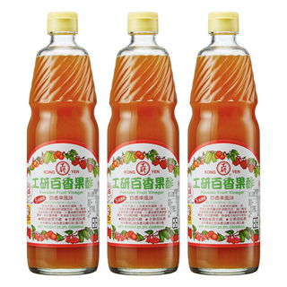 KONG YEN 工研 百香果水果醋, 600ml, 3瓶