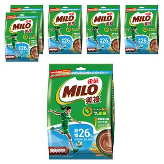 MILO 美祿 巧克力麥芽飲品 減糖26% 小分子大麥 優質蛋白, 25g, 14包, 6袋