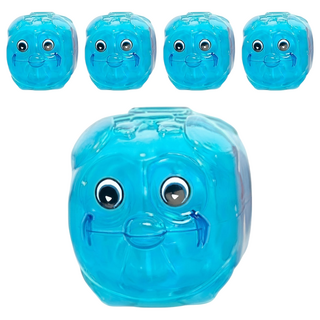 百貨King 小豬存錢筒 4號 - 可愛造型透明兒童儲蓄罐, 5個, 透明紅、透明藍、透明黃