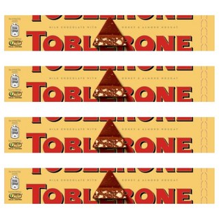 TOBLERONE 瑞士三角牛奶巧克力, 100g, 4條