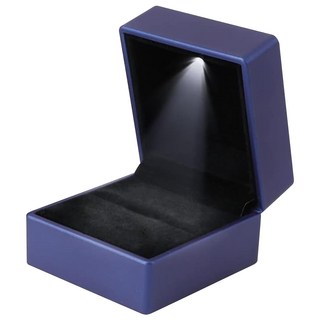 SOLARFRI 方型LED燈鑽戒指盒 首飾盒 珠寶盒 求婚 情人節禮物