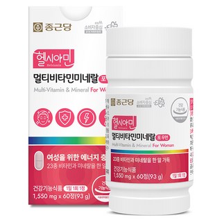 Chong Kun Dang 鍾根堂 Pharm 女性綜合維他命礦物質錠 93g, 60顆, 1個