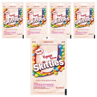 Skittles 彩虹糖 優格口味, 5包, 40g