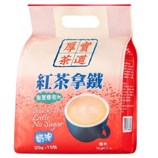 MOCCA 摩卡 紅茶拿鐵 無糖, 20g, 15包, 1袋