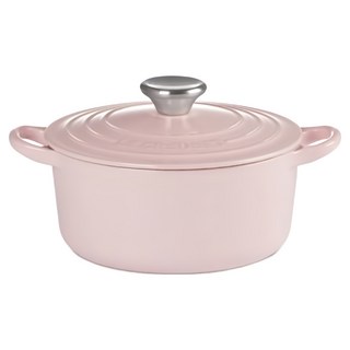 LE CREUSET 圓鐵鍋 鋼頭 2.9kg 1.8L, 1個, 雪紡粉, 18cm