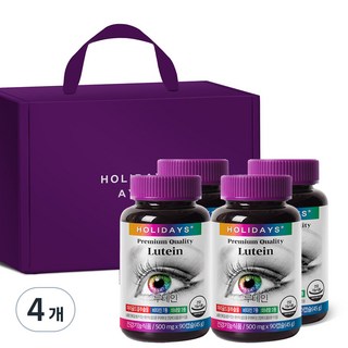 HOLIDAYS 葉黃素膠囊禮盒, 90顆, 4罐
