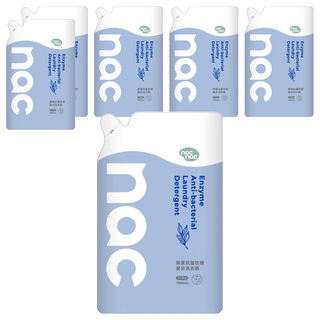 nac nac 酵素抗菌防蹣嬰兒洗衣精, 6個, 1.1L