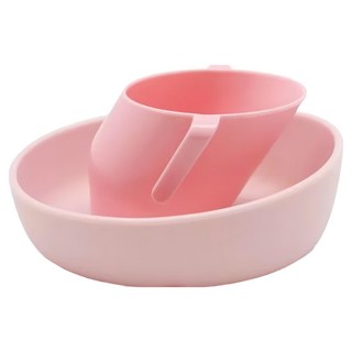 Doidy 彩虹學習杯碗組, 1組, 粉色, 杯子 + 碗