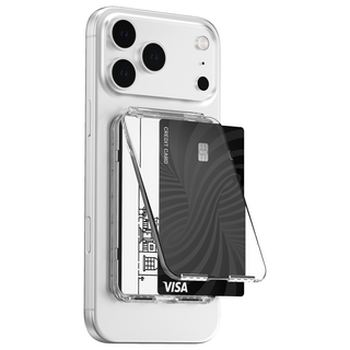 MOLAN CANO MagSafe卡夾錢包 2張收納 支架手機殼, 透明, 1個