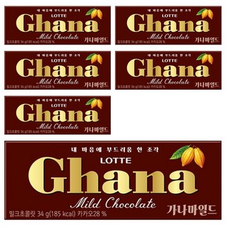 LOTTE 樂天 牛奶巧克力, 34g, 6片