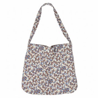 Sayaka 紗彌佳 日系櫻之花見文青質感單肩包 藍碎花款