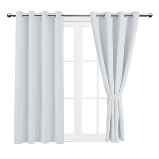 comet Home 打孔遮光隔熱窗簾 + 窗簾繩, 灰白色