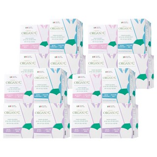 ORGANYC 콜만 중대형 생리대 날개형 20p + 중소형 생리대 날개형 10p + 팬티라이너 24p, 4세트